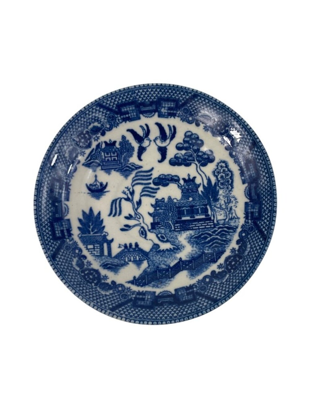 Blue Willow 5.5" Blue & White Saucer Plate Made In Japan
